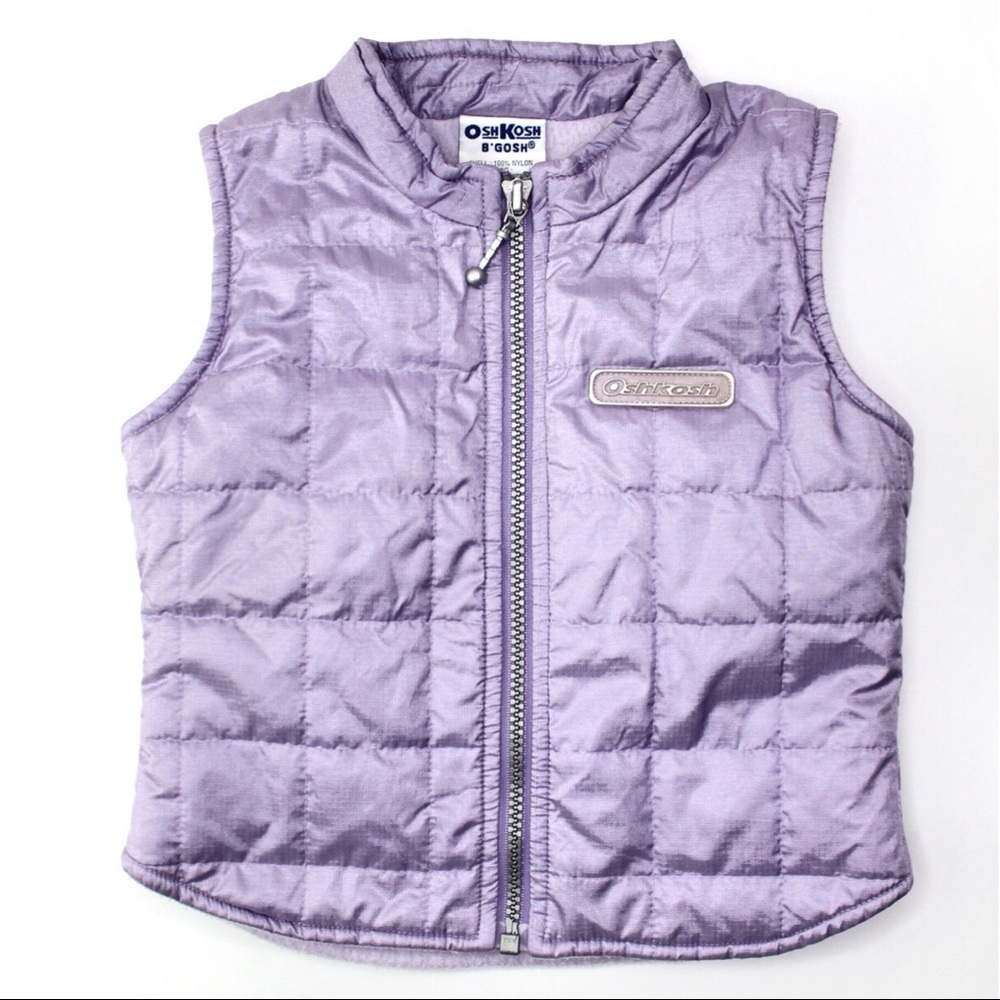 Vintage Osh Kosh Baby Girls Purple Quilted Vest 24 Months